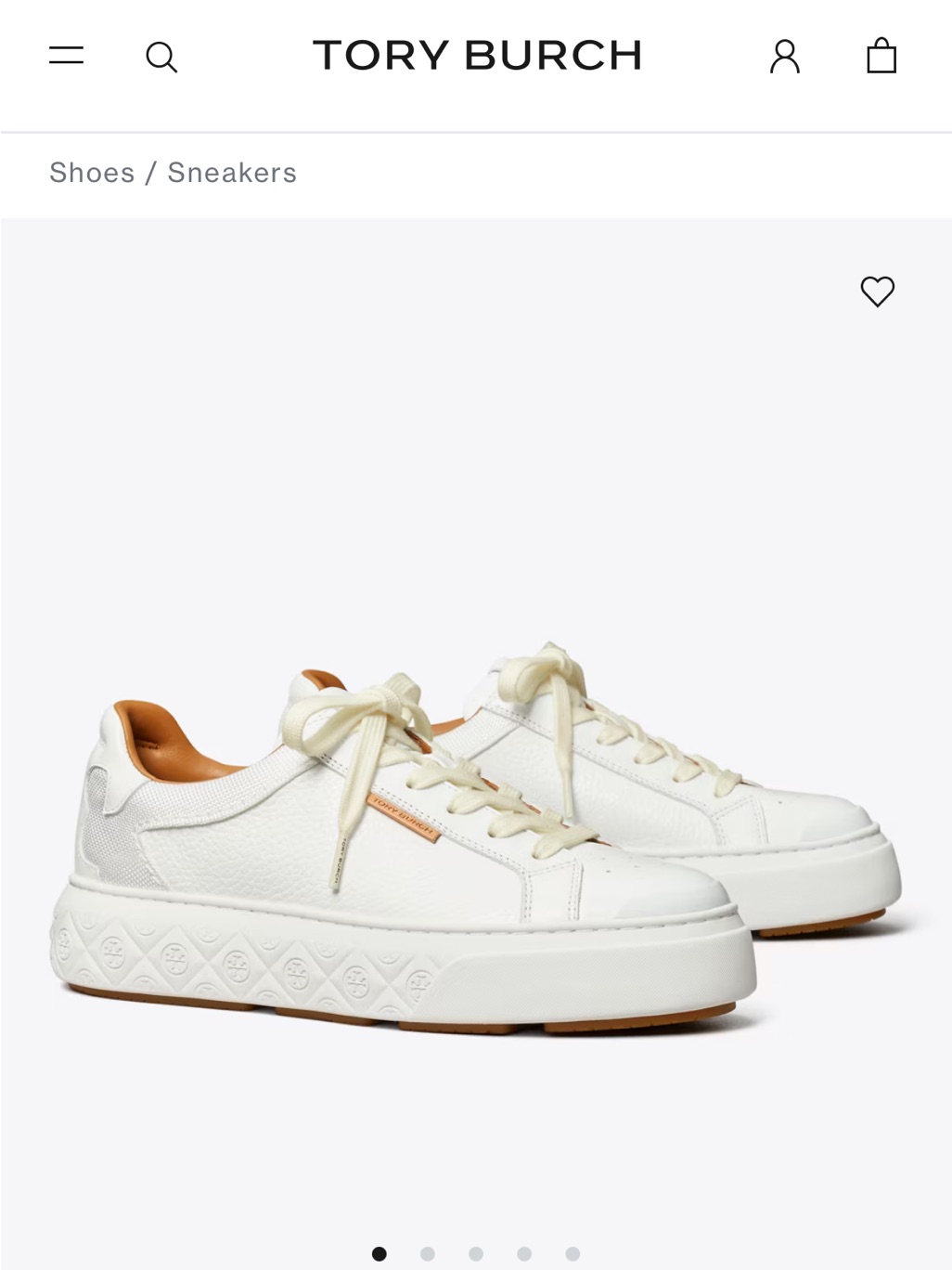 Tory Burch Women's White Leather Ladybug Platform Sneakers